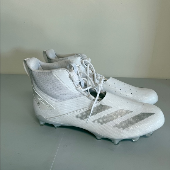 Adidas Adizero Chaos White And Silver Men’s Football Cleats Size 18 New - Picture 1 of 9